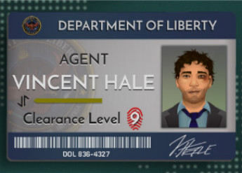 Need to Know game screenshot of Department of Liberty ID card